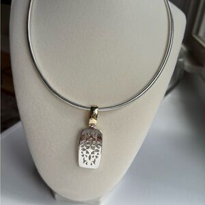 Premier Designs Silver and Gold Modern Necklace